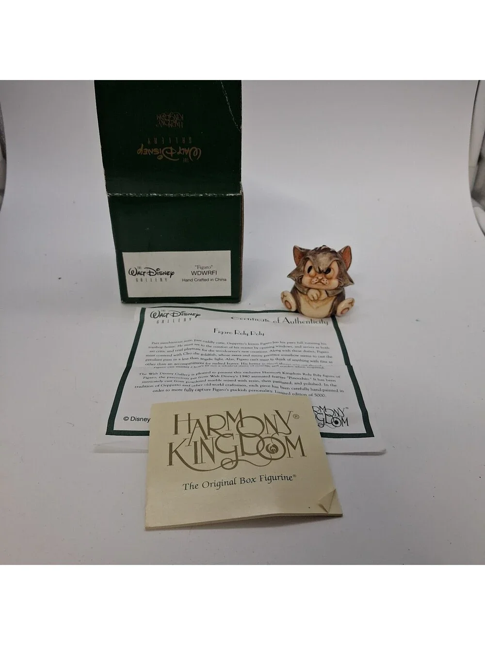 Harmony Kingdom Disney Figaro Roly Poly Pinocchio LE 5000 Box COA Figurine
